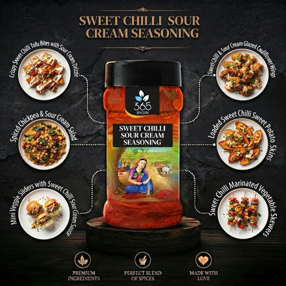 SWEET CHILLI SOUR CREAM SEASONING | Tangy Grill Rub | Natural Ingredients | Vegan | 365 Spicery