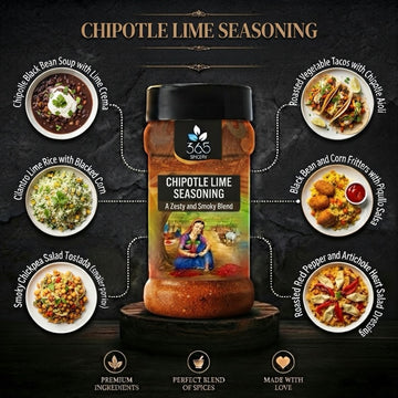 CHIPOTLE LIME SEASONING | Zesty Mexican Blend for Fries & Popcorn | Vegan | No MSG | 365 Spicery