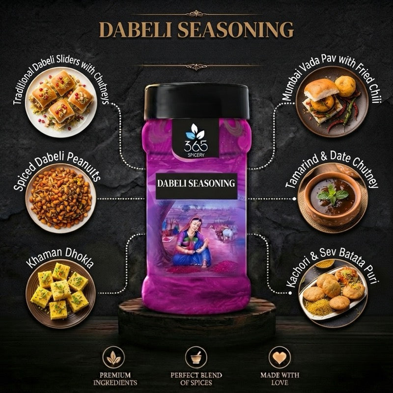DABELI SEASONING | Authentic Indian Street Spice | Vegan | No MSG | Premium Quality | 365 Spicery