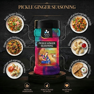 PICKLED GINGER SEASONING | Zesty Asian Snack Spice | Gluten-Free | No Artificial Colours | 365 Spicery