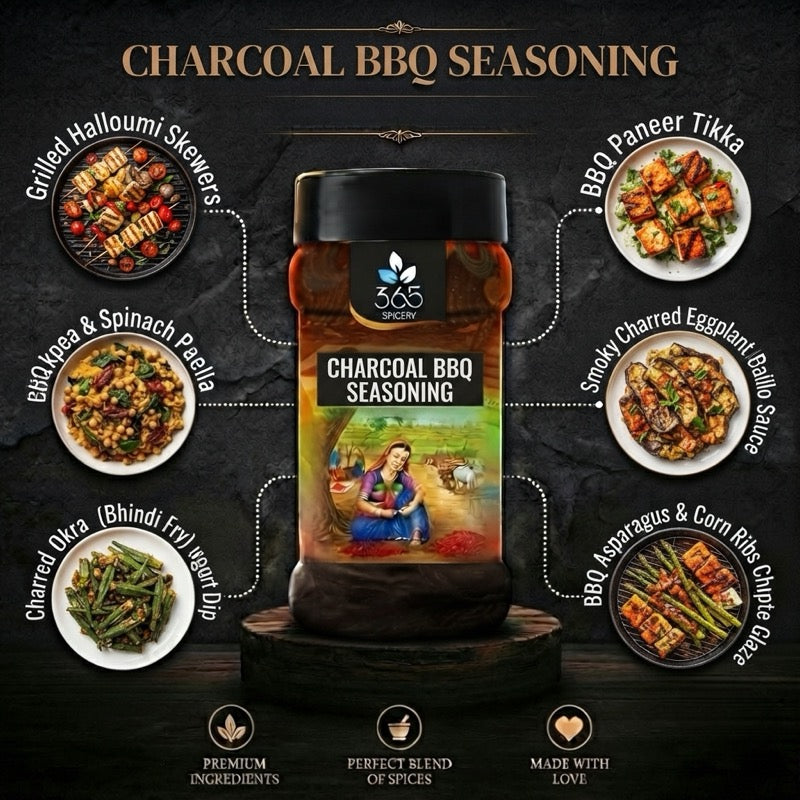 CHARCOAL BBQ SEASONING | Smoky Grill Dust | Vegan | No MSG | Natural Ingredients | 365 Spicery