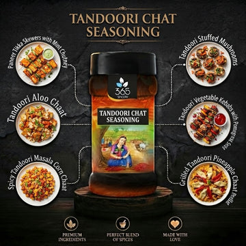 TANDOORI CHAT SEASONING | Smoky Indian Grill Spice | Vegan | No MSG | Premium Quality | 365 Spicery