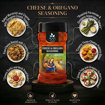 CHEESE & OREGANO SEASONING | Classic Italian Sprinkle | Vegan | No MSG | Natural Ingredients | 365 Spicery