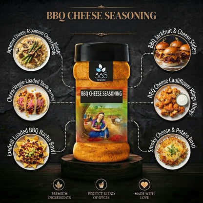 BBQ Cheese Seasoning | Smoky Grill Flavour | Vegan | No Artificial Colours | Natural Ingredients | 365 Spicery