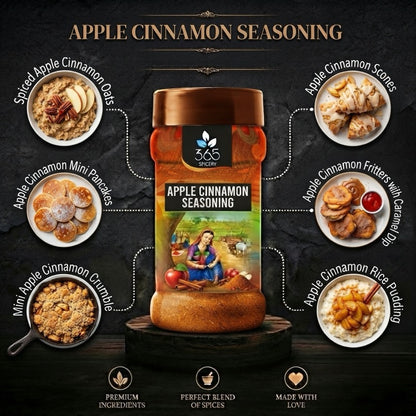 APPLE CINNAMON SEASONING | Sweet Gourmet Snack Blend | Vegan | No Artificial Flavours | 365 Spicery