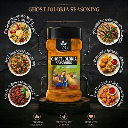 GHOST JOLOKIA SEASONING | Extreme Heat Snack Spice | Natural Ingredients | No Artificial Colours | 365 Spicery