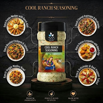 COOL RANCH SEASONING | Classic Creamy Herb Blend | Gluten-Free | No Artificial Colours | 365 Spicery