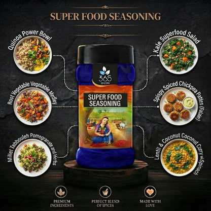 SUPER FOOD SEASONING | Healthy Herb & Spice Mix | Vegan | Gluten-Free | No Artificial Flavours | 365 Spicery