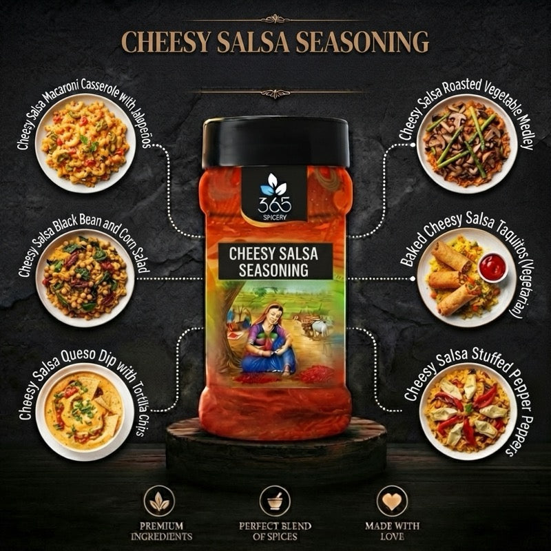 CHEESY SALSA SEASONING | Zesty Snack & Nacho Blend | Premium Quality | No Artificial Flavours | 365 Spicery
