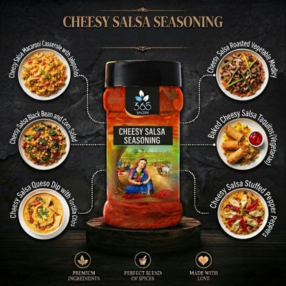 CHEESY SALSA SEASONING | Zesty Snack & Nacho Blend | Premium Quality | No Artificial Flavours | 365 Spicery
