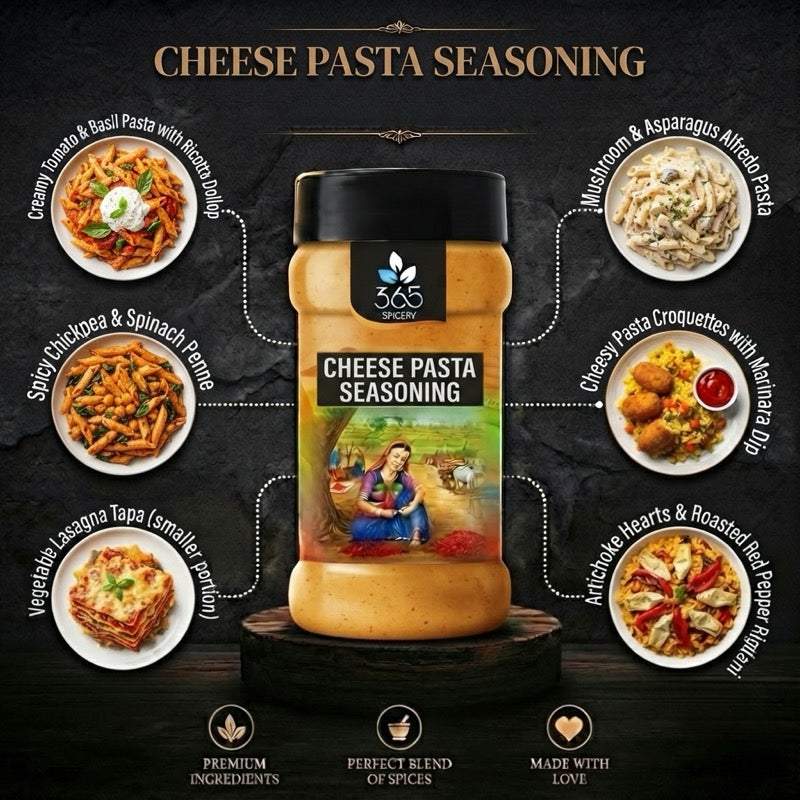 CHEESE PASTA SEASONING | Creamy Italian Style Flavour | No Artificial Colours | Gluten-Free | 365 Spicery