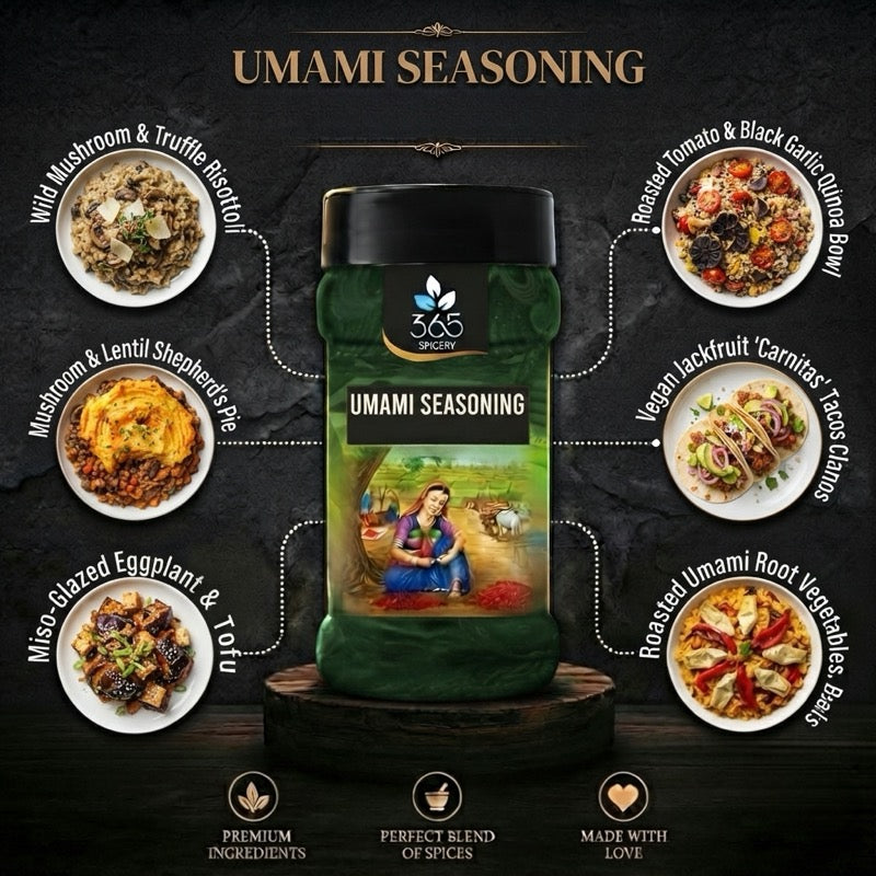 UMAMI SEASONING | Savoury Plant-Based Flavour Enhancer | Natural Ingredients | Vegan | 365 Spicery