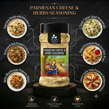 PARMESAN CHEESE & HERBS SEASONING | Gourmet Popcorn Topping | Gluten-Free | No MSG | 365 Spicery