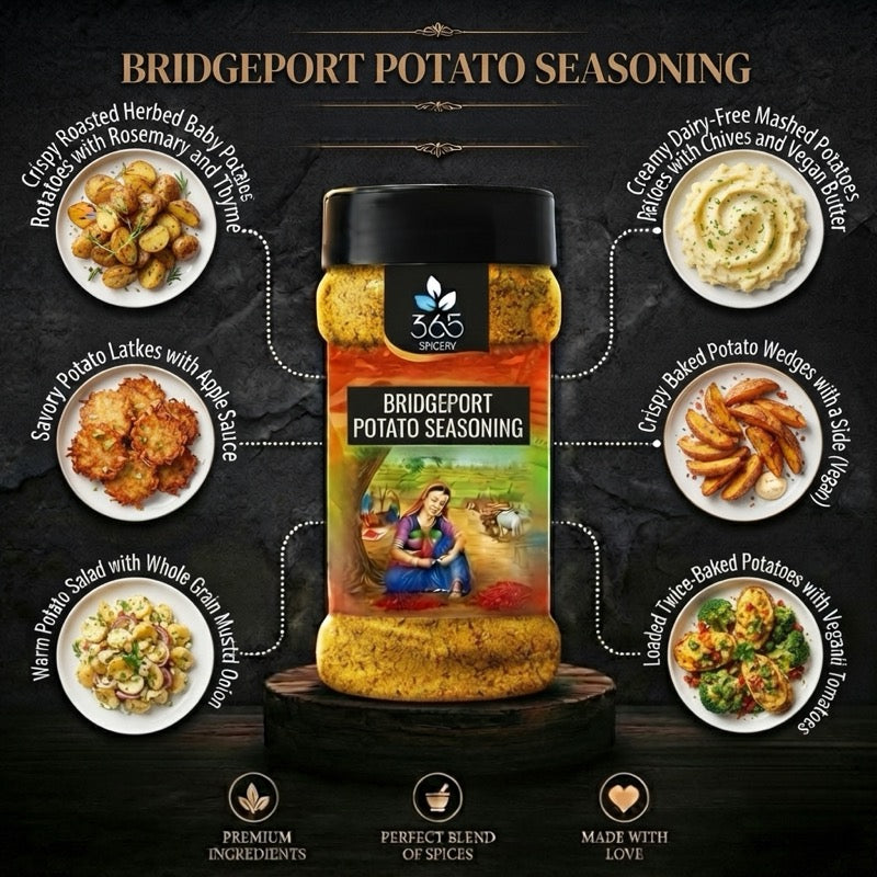 Bridgeport Potato Seasoning | Premium Fries & Snack Topping | Vegan | No Artificial Flavours | 365 Spicery