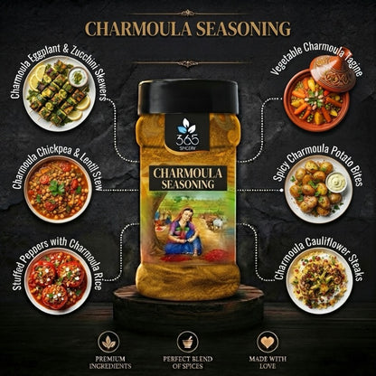 Charmoula Seasoning | Zesty North African Herb Mix | Natural Ingredients | Vegan | No Artificial Flavours | 365 Spicery
