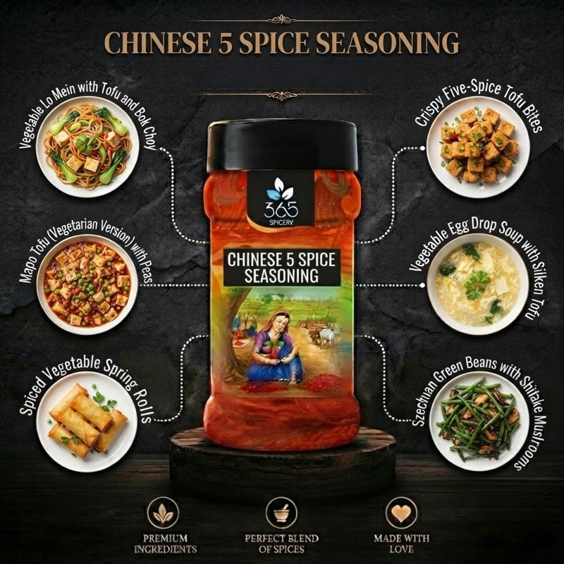 Chinese 5 Spice Seasoning | Classic Aromatic Blend | Gluten-Free | No MSG | Made in India | 365 Spicery