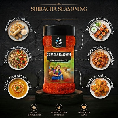 Sriracha Seasoning | Spicy Tangy Kick for Fries & Popcorn | Gluten-Free | No MSG | Premium Quality | 365 Spicery