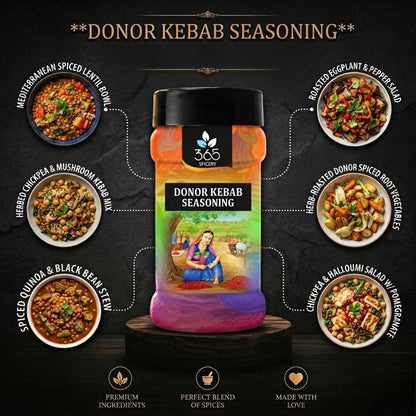 DONOR KEBAB SEASONING | Savory Mediterranean Spice Blend | Gluten-Free | No MSG | 365 Spicery