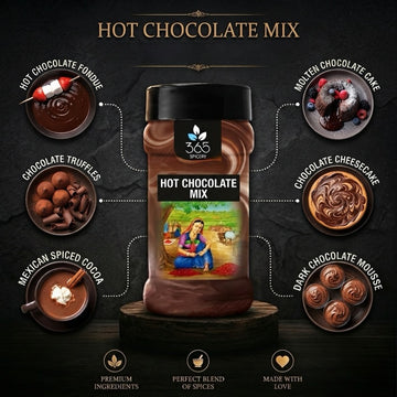 Hot Chocolate Mix | Rich Cocoa Beverage Blend | Gluten-Free | No Artificial Colours | 365 Spicery