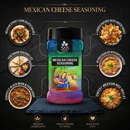 Cheese Seasoning | Classic Savory Popcorn & Fry Dust | Gluten-Free | No Artificial Flavours | 365 Spicery