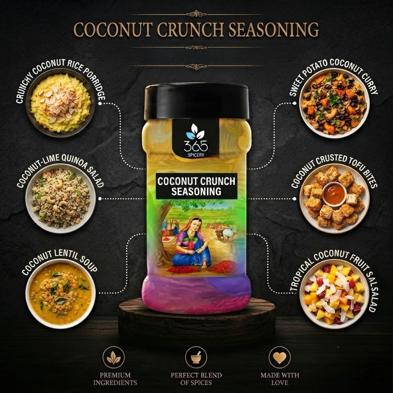 COCONUT CRUNCH SEASONING | Tropical Sweet Snack Blend | Vegan | No Artificial Flavours | 365 Spicery