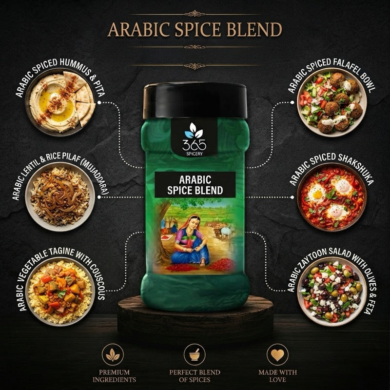ARABIC SPICE BLEND | Traditional Aromatic Middle Eastern Mix | Gluten-Free | Premium | 365 Spicery