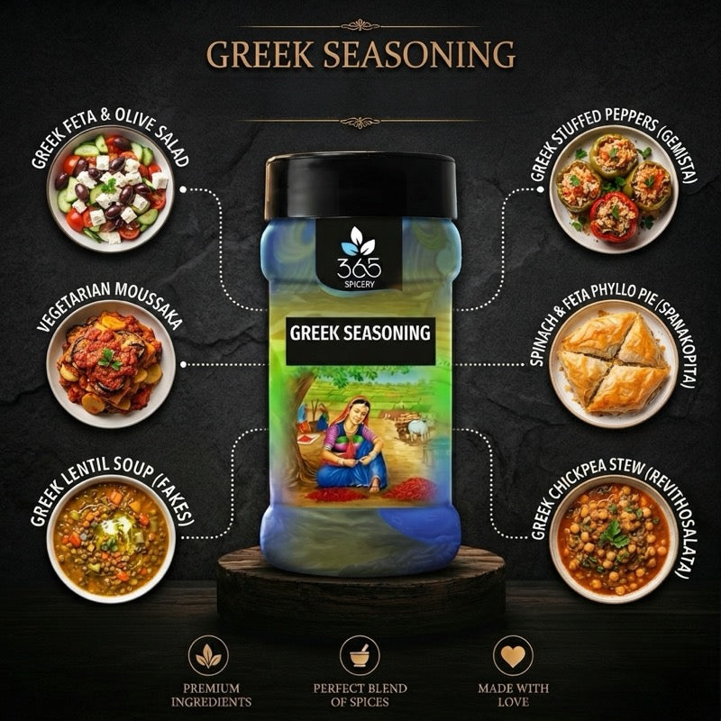 Greek Seasoning | Mediterranean Herb Blend for Grills | Gluten-Free | No MSG | 365 Spicery