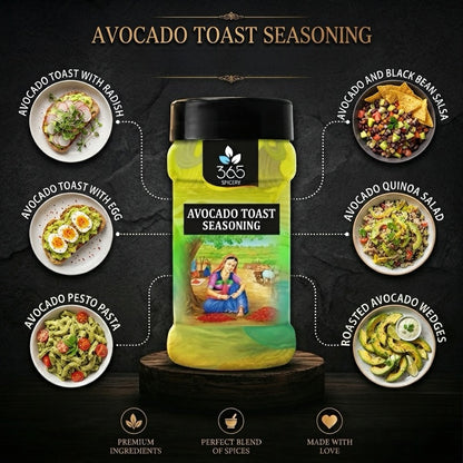 Avocado Toast Seasoning | Premium Savory Topping | Vegan | No Artificial Flavours | 365 Spicery