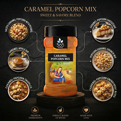 Caramel Popcorn Mix | Sweet Dessert Seasoning | No Artificial Colours | 365 Spicery