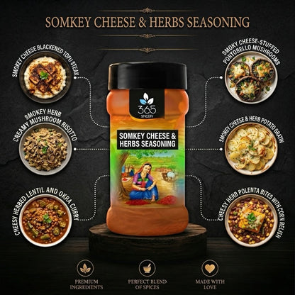 CHEESE & HERB SEASONING | Savoury Snack Topping | No MSG | Premium Quality | 365 Spicery