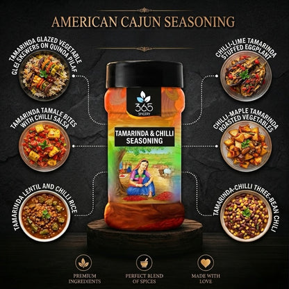 AMERICAN CAJUN SEASONING | Classic Bold Spice Blend for Snacks | No MSG | Natural Ingredients | 365 Spicery