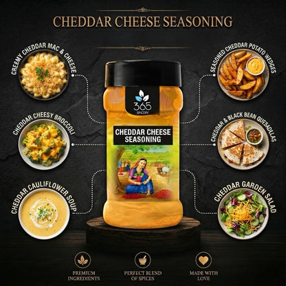 CHEDDAR CHEESE SEASONING | Rich Creamy Topping | Gluten-Free | No MSG | 365 Spicery