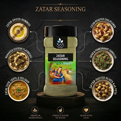 Zatar Seasoning | Traditional Middle Eastern Blend | Vegan | Premium Quality | 365 Spicery