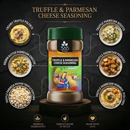 TRUFFLE & PARMESAN CHEESE SEASONING | Gourmet Umami Blend | No MSG | 365 Spicery