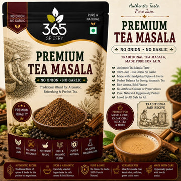 Premium Tea Masala | Aromatic Ginger & Cardamom Chai Blend | Vegan | No Artificial Colours | No MSG | 365 Spicery