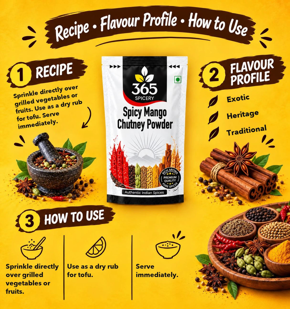 Spicy Mango Chutney Powder