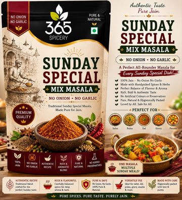 Sunday Special Mix Masala | Versatile Everyday Curry Blend | No MSG | Premium Quality | 365 Spicery