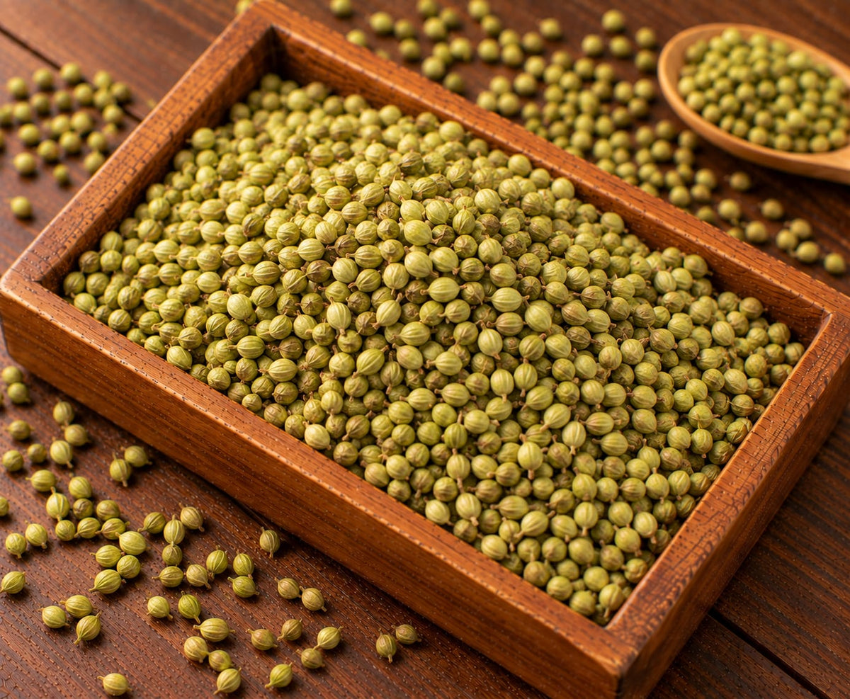 Coriander Green Whole | Premium Quality | Natural Ingredients | Vegan | Essential Indian Cooking Spice | 365 Spicery