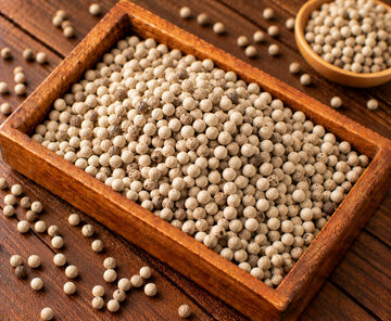 White Peppercorns | Premium Quality | Natural Ingredients | Gluten-Free | Mild Heat for Indian Cooking | 365 Spicery