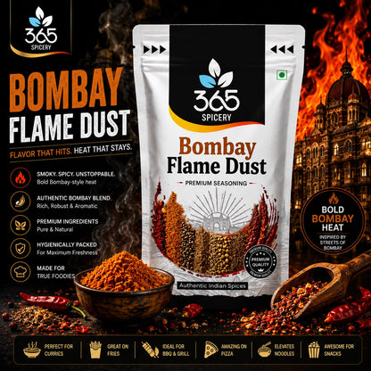 Bombay Flame Dust | Authentic Spicy Fusion Mix | Vegan | No MSG | No Artificial Colours | 365 Spicery