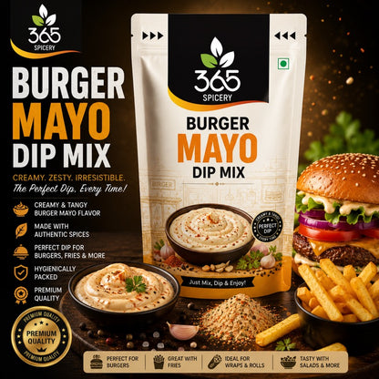 BURGER MAYO DIP MIX | Savoury Tangy Seasoning | Natural Ingredients | No Artificial Flavours | Vegan | 365 Spicery