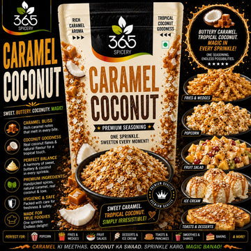 Caramel Coconut | Sweet Fusion Finishing Spice | Natural Ingredients | Gluten-Free | Vegan | 365 Spicery