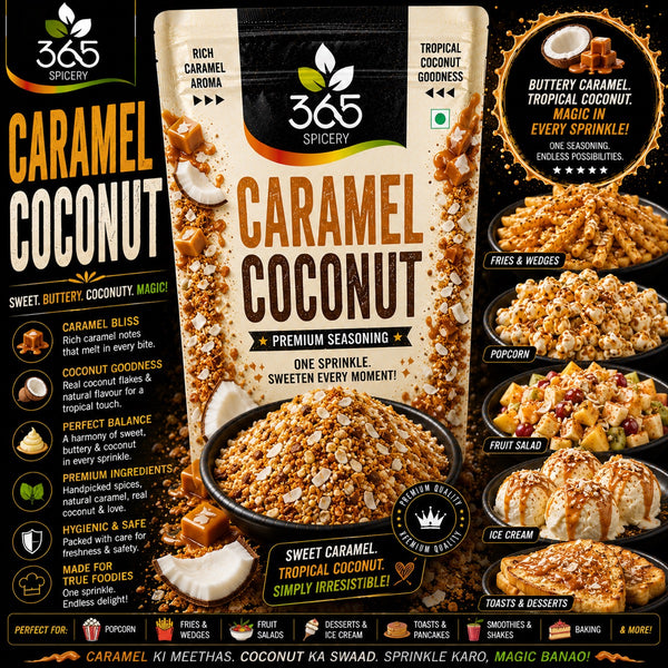 Caramel Coconut | Sweet Fusion Finishing Spice | Natural Ingredients | Gluten-Free | Vegan | 365 Spicery