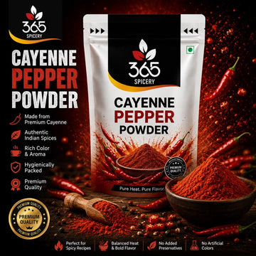 Cayenne Pepper Powder | Sharp Heat for BBQ & Dry Rubs | Vegan | No Artificial Flavours | 365 Spicery