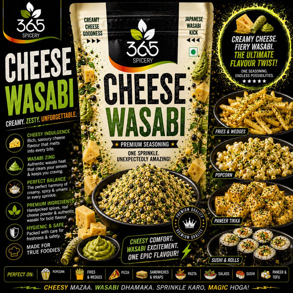 Cheese Wasabi | Savoury Fusion Sprinkle | Gluten-Free | No Artificial Flavours | No MSG | 365 Spicery