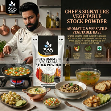 Jain Chef's Signature Vegetable Stock powder | No Onion No Garlic | Vegan | 365 Spicery