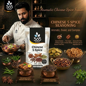 Chinese 5 Spice Seasoning | Classic Aromatic Blend | Gluten-Free | No MSG | Made in India | 365 Spicery