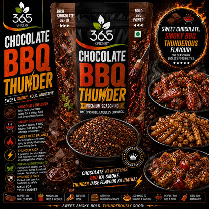 Chocolate BBQ Thunder | Gourmet Fusion Rub | Natural Ingredients | Vegan | Premium Quality | 365 Spicery