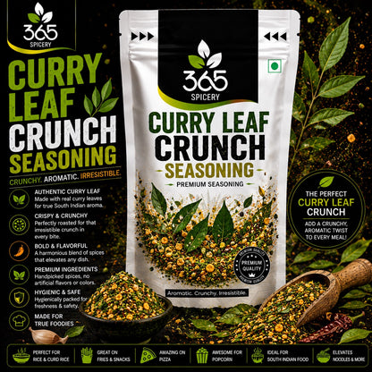 Curry Leaf Crunch | Aromatic Indian Fusion Mix | No Artificial Colours | Gluten-Free | 365 Spicery