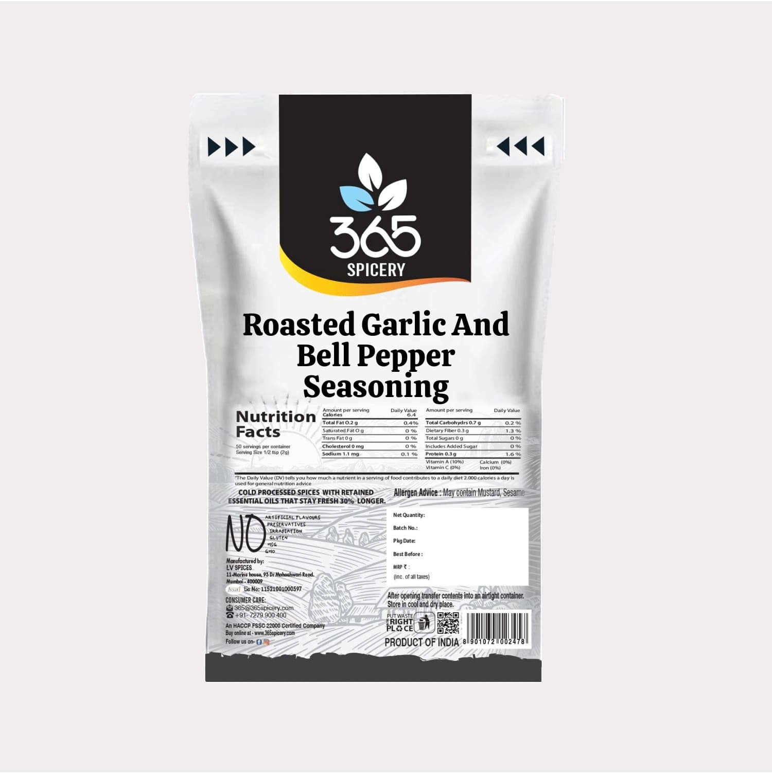 Roasted Garlic And Bell Pepper Seasoning